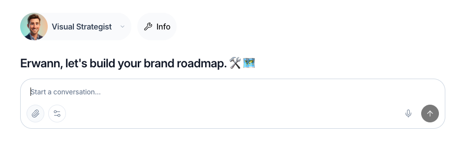 Message input bar with the Attach files button