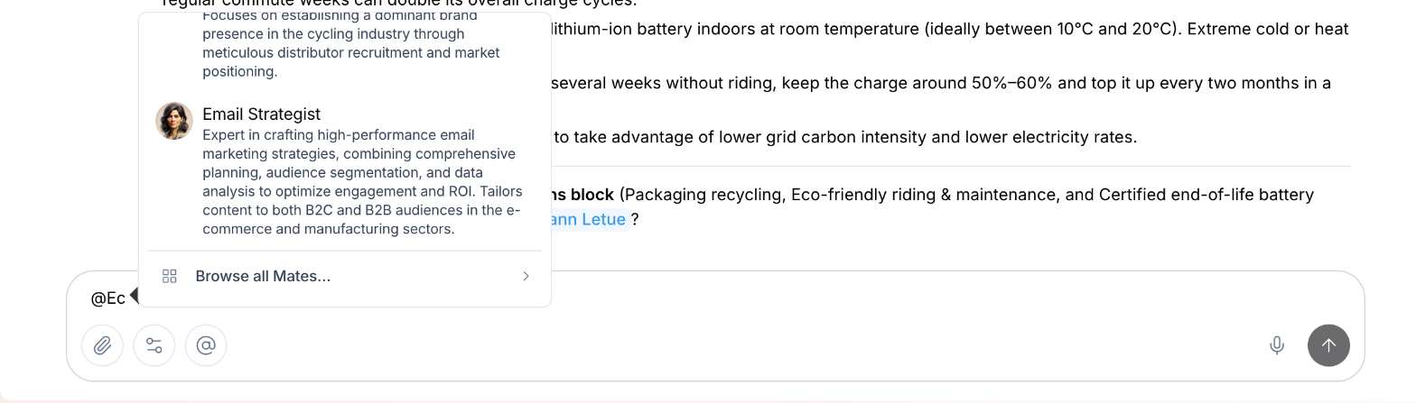 @ mention list open with the "Browse all Matesโฆ" row at the bottom